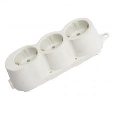 Πολύπριζο 3 Θέσεων Καουτσούκ Χωρίς Καλώδιο Λευκό